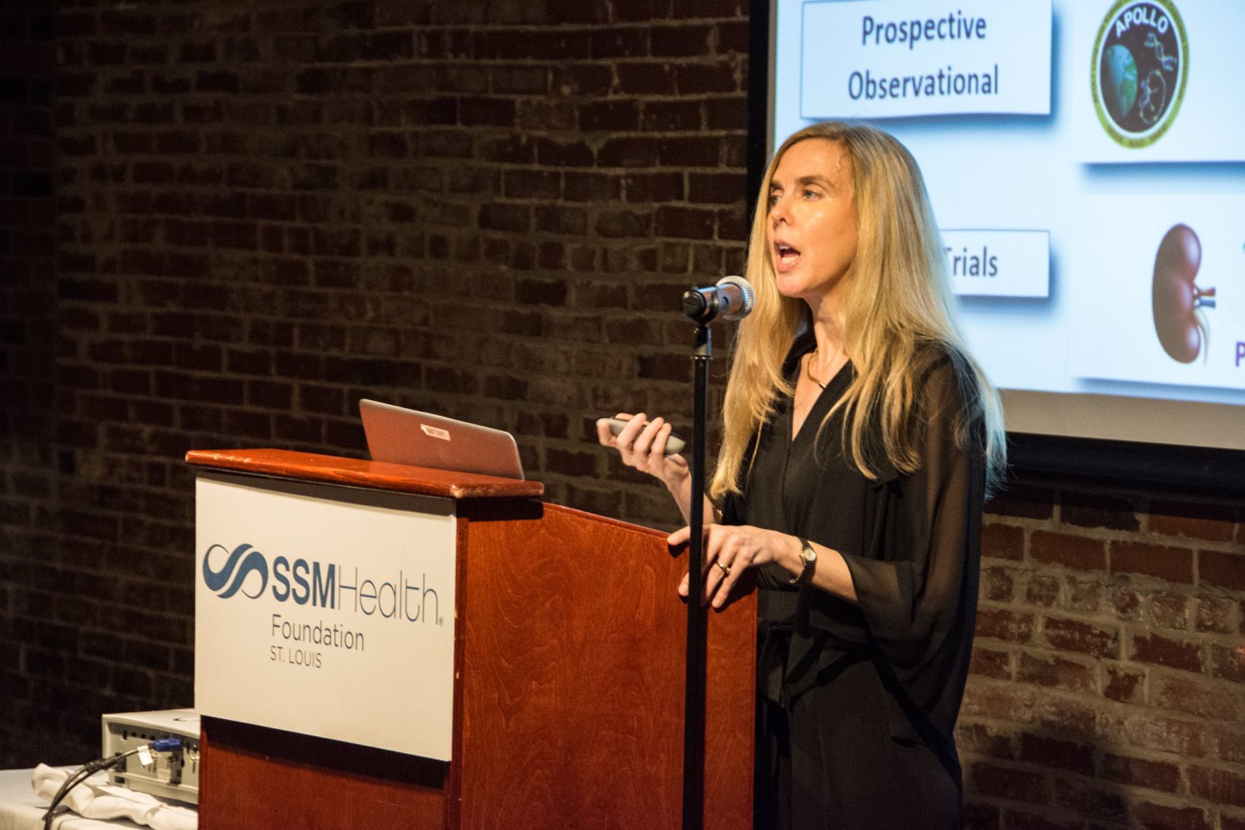 Dr. Krista Lentine, Endowed Chair speaks at the event